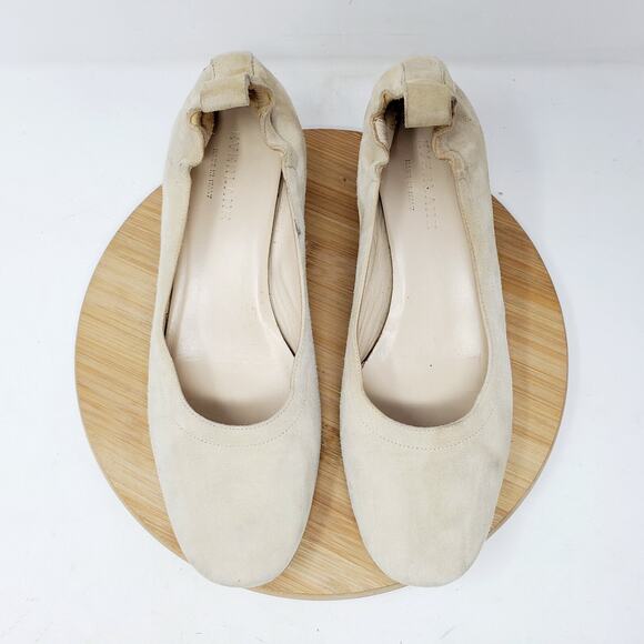 Everlane The Day Heel Shoes Womens‎ 6.5 Suede Leather Block Pump Italy - Picture 3 of 14